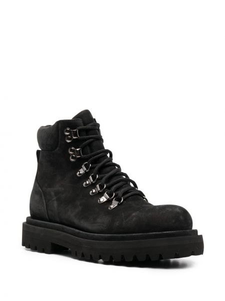 Ankle boots sznurowane koronkowe Officine Creative czarne