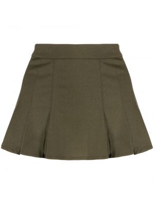 Vlněné plisovaná sukně s nízkým pasem s knoflíky Aya Muse