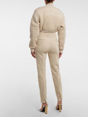 Spodnie skinny fit Givenchy beżowe