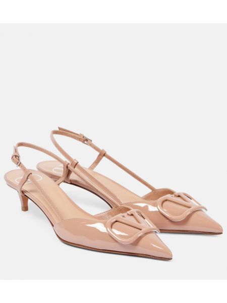 Slingback lakkskinn lær pumps Valentino Garavani rosa