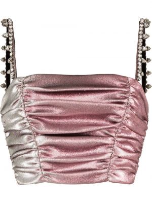 Krystaller crop top Area rosa