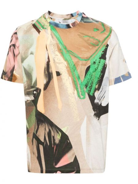 T-shirt aus baumwoll mit print Paul Smith braun