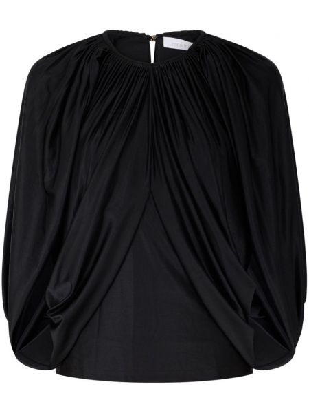 Bluza s draperijom Rabanne crna