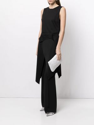 Sukienka z dżerseju asymetryczna Sulvam czarna