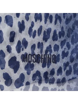 Bufanda de seda Moschino Pre-owned azul