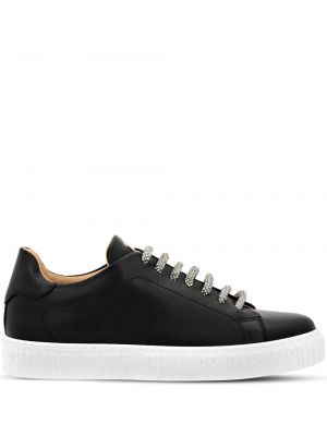 Δερμάτινα sneakers με κορδόνια με δαντέλα Philipp Plein μαύρο