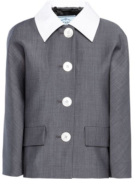 Chaqueta con botones Prada gris