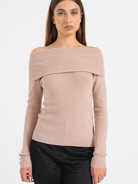 Шерстяной свитер Marella розовый