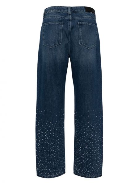 Proste jeansy Karl Lagerfeld niebieskie