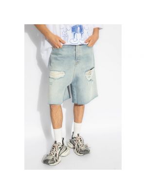 Pantalones cortos vaqueros desgastados Vetements azul