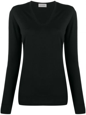 Maglione con scollo a v John Smedley nero