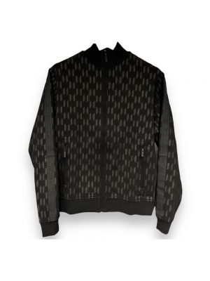 Czarna kurtka przejściowa bawełniana Karl Lagerfeld