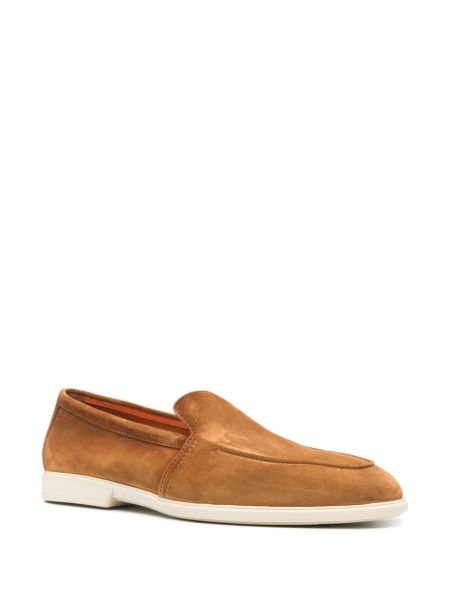 Seemisnahksed loafer-kingad Santoni pruun