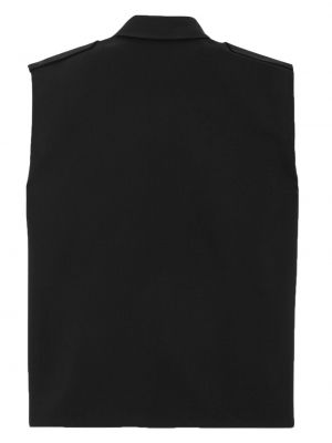 Einfarbige ärmellos hemd Saint Laurent schwarz