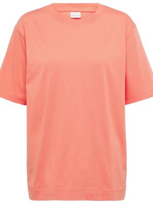 Bavlněné tričko jersey Dries Van Noten oranžové