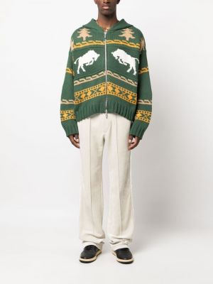 Kapučdžemperis ar rāvējslēdzēju Rhude zaļš