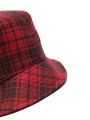 Kostkovaný klobouk s výšivkou Maison Kitsuné