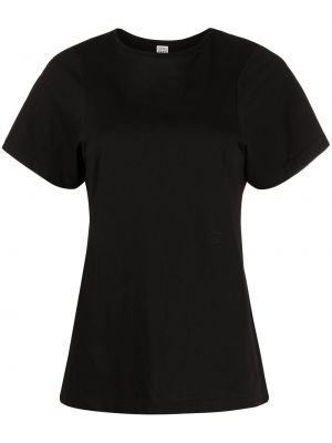 Kokvilnas t-krekls Toteme melns