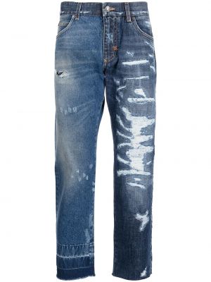 Nødlidende jeans med normal passform Dolce & Gabbana blå