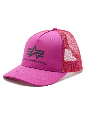 Kepurė su snapeliu Alpha Industries rožinė