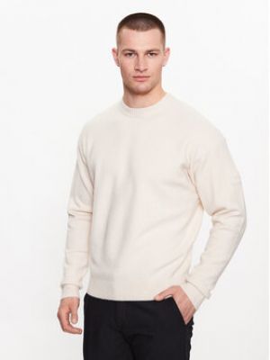 Priliehavý sveter Calvin Klein béžová