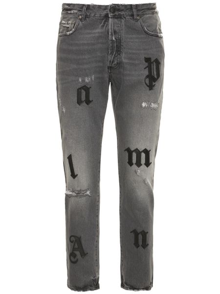 Bomull jeans Palm Angels grå