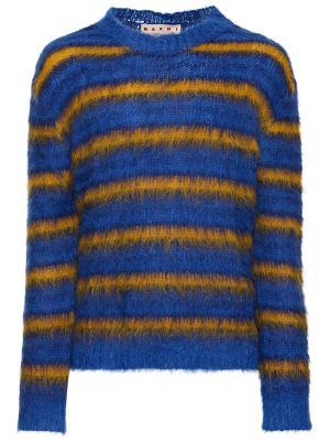 Pull en tricot en mohair Marni bleu