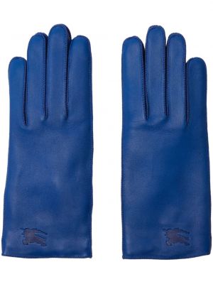 Kožené rukavice Burberry modré