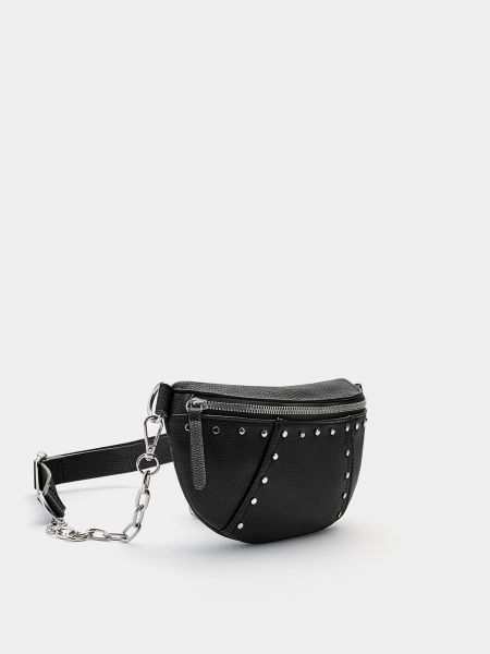 Чанта за носене на кръста Pull&bear черно