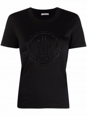 Camiseta con apliques Moncler negro