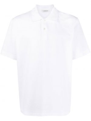 Памучна поло тениска Lanvin бяло