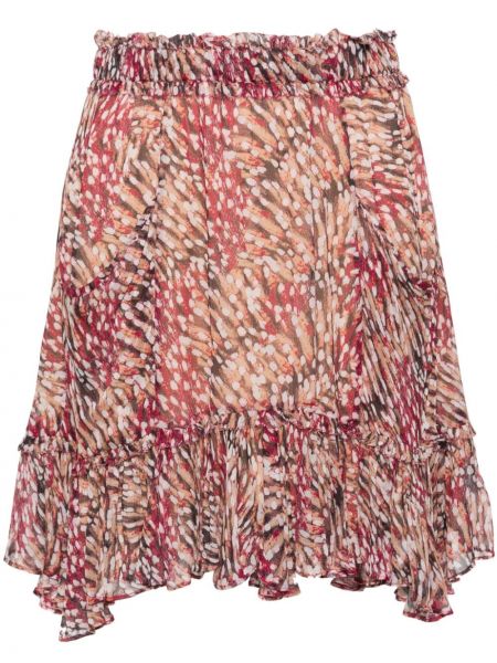 Φούστα mini με σχέδιο Marant Etoile κόκκινο