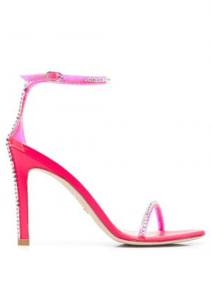 Sandale mit absatz mit kristallen Stuart Weitzman pink