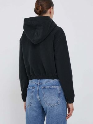 Mikina s kapucí s aplikacemi Calvin Klein Jeans černá