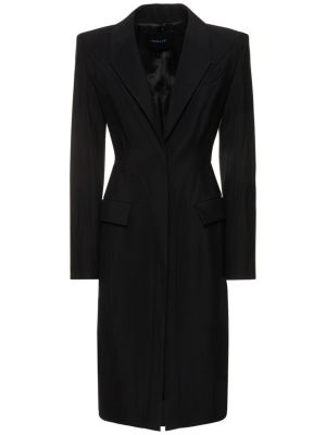 Viskózový kabát Mugler černý