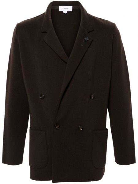 Dobbeltradet blazer Lardini brun