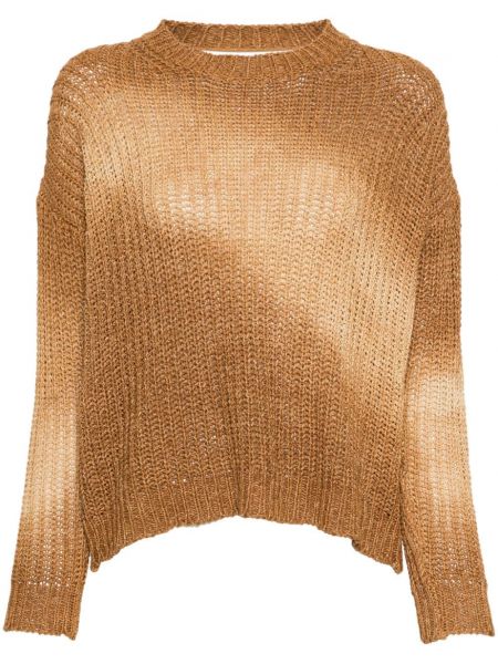 Dugi džemper s prijelazom boje Roberto Collina smeđa