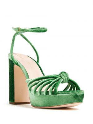 Sametové sandály Loeffler Randall zelené