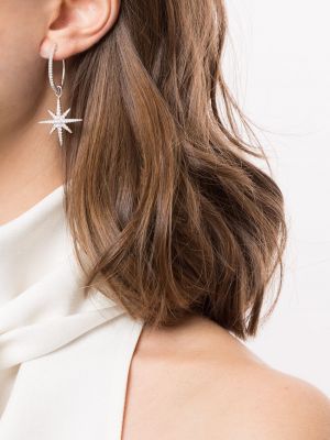Asimetriški auskarai su žvaigždės raštu Apm Monaco sidabrinė