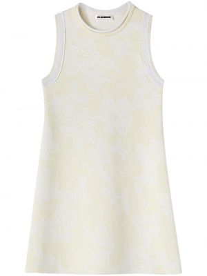 Коктейлна рокля без ръкави Jil Sander бяло