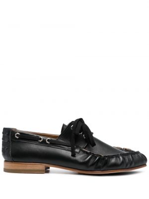 Pantofi loafer din piele asimetrice Magliano negru