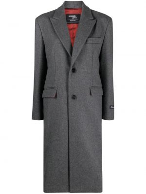 Kašmírový vlněný kabát Hommegirls šedý