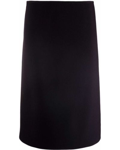 Falda midi ajustada Versace negro