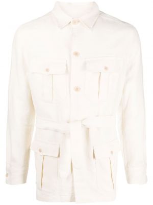 Lněná košile Peninsula Swimwear bílá