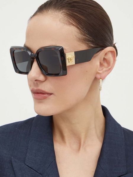 Okulary przeciwsłoneczne Versace brązowe