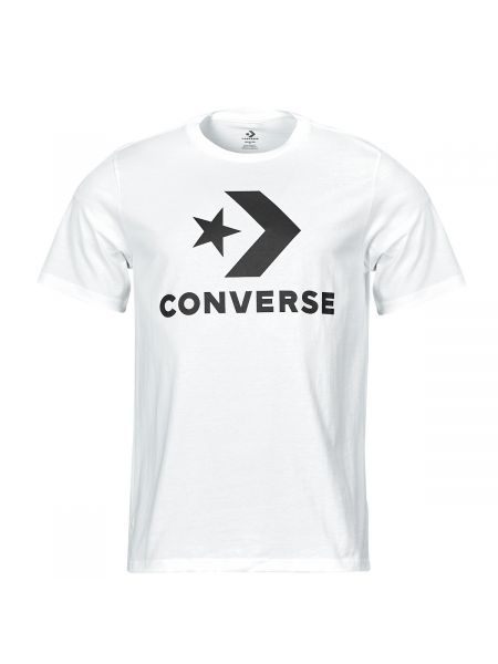 Tričko s krátkými rukávy s hvězdami Converse bílé