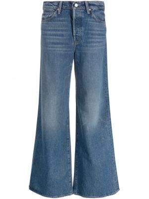 Bootcut džínsy s nízkym pásom Mother modrá