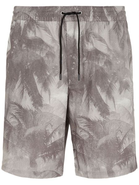 Kratke hlače s printom Emporio Armani smeđa