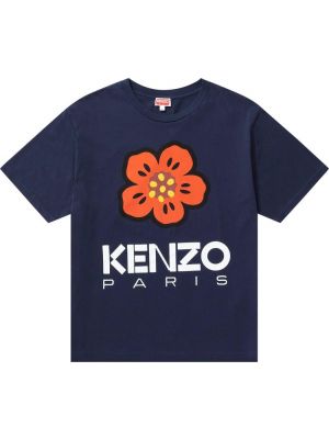Футболка в цветочек Kenzo синяя