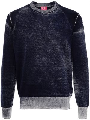 Džemper s izlizanim efektom Diesel plava